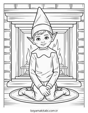 Elf boyama sayfası – el becerilerini geliştirir, boyama çalışması