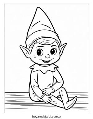 Elf boyama sayfası – boyama çalışması, yaratıcılığı geliştirir