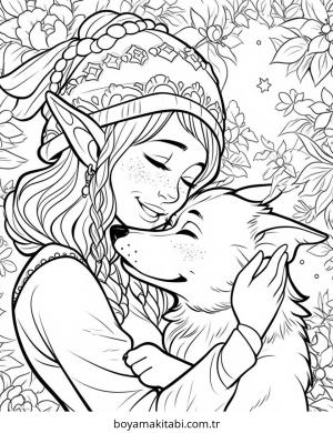 Elf boyama sayfası – okul öncesi, evde etkinlik