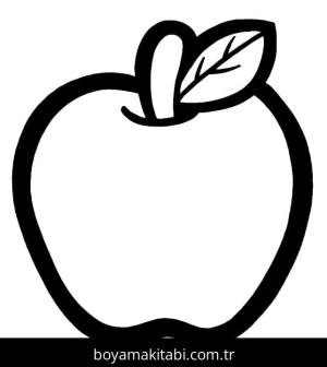 Elma boyama sayfası – eğitici aktivite, yaratıcılık
