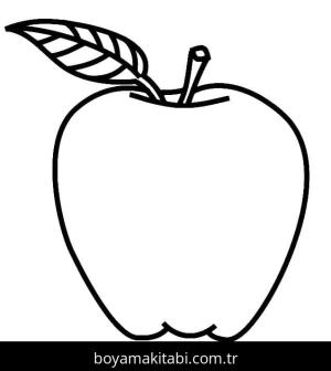 Elma boyama sayfası – eğlenceli etkinlik, el becerilerini geliştirir