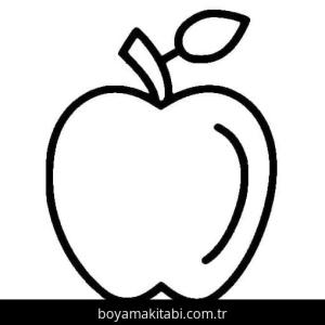 Elma boyama sayfası – okul öncesi, evde etkinlik