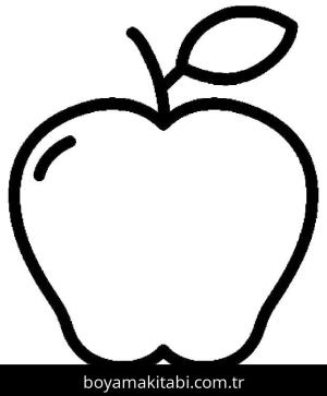 Elma boyama sayfası – eğitici aktivite, yaratıcılık