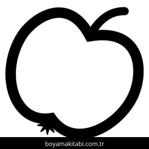 Elma boyama sayfası – ücretsiz yazdır, boyama etkinliği