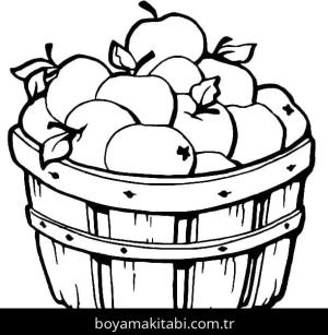 Elma boyama sayfası – ücretsiz yazdır, boyama etkinliği
