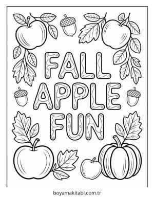 Elma boyama sayfası – boyama etkinliği, çocuk aktivitesi