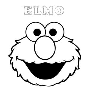 Elmo boyama sayfası,  coloring page, Elmo Kafa, 