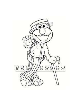 Elmo boyama sayfası,  coloring page, Sahnede Elmo, 