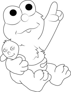 Elmo boyama sayfası,  coloring page, Şirin Bebek Elmo, 