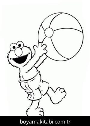 Elmo boyama sayfası – ücretsiz yazdır, boyama etkinliği