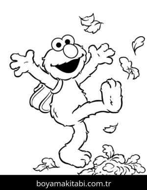 Elmo boyama sayfası – kolay boyama, eğitici aktivite
