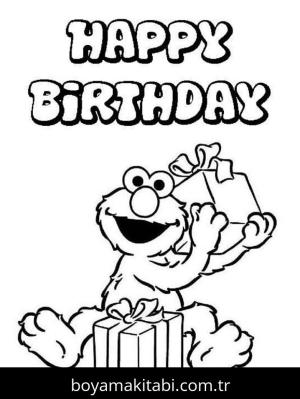 Elmo boyama sayfası – çocuklar için, çizgi film temalı