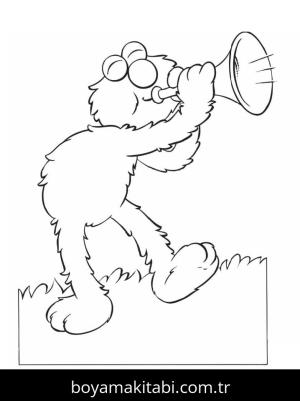 Elmo boyama sayfası – sanatsal çalışma, çocuklar için