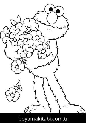 Elmo boyama sayfası – eğlenceli etkinlik, el becerilerini geliştirir