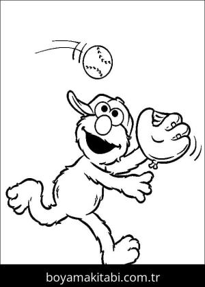 Elmo boyama sayfası – PDF indir, sevimli karakter