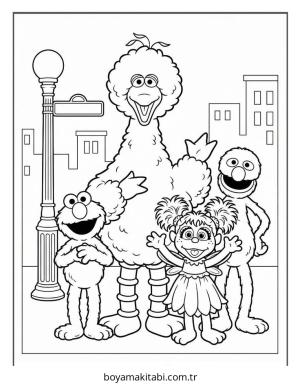 Elmo boyama sayfası – boyama çalışması, yaratıcılığı geliştirir