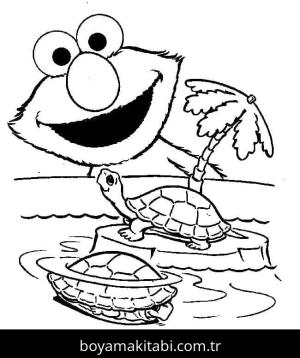 Elmo boyama sayfası – eğitici aktivite, yaratıcılık