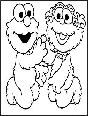 Elmo boyama sayfası,  coloring page, Elmo ve Arkadaşı, 