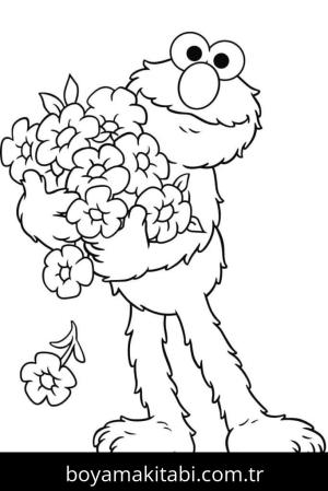 Elmo boyama sayfası – eğitici aktivite, yaratıcılık