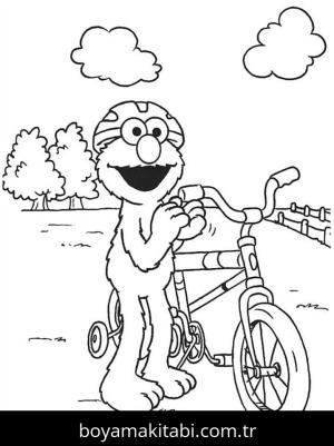 Elmo boyama sayfası – boyama etkinliği, çocuk aktivitesi