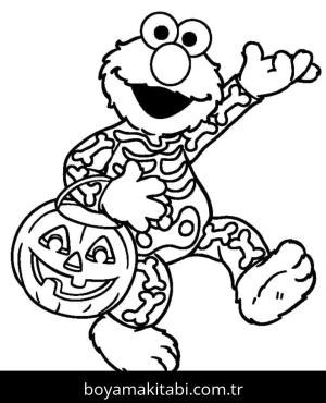 Elmo boyama sayfası – boyama çalışması, yaratıcılığı geliştirir