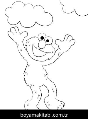 Elmo boyama sayfası – ücretsiz yazdır, boyama etkinliği