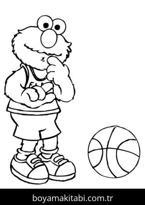 Elmo boyama sayfası – keyifli zaman, renkli çizimler