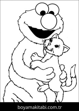 Elmo boyama sayfası – sanatsal çalışma, çocuklar için