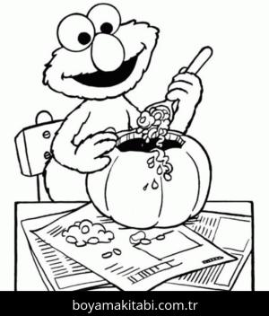 Elmo boyama sayfası – kolay boyama, eğitici aktivite