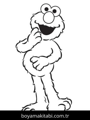 Elmo boyama sayfası – okul öncesi, evde etkinlik
