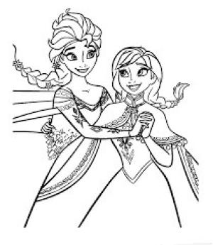 Elsa Ve Anna boyama sayfası,  coloring page, Elsa ve Anna 1, 