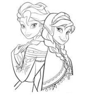 Elsa Ve Anna boyama sayfası,  coloring page, Elsa ve Anna Gökyüzüne Bakıyor, 