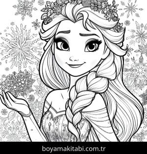 Elsa Ve Anna boyama sayfası,  coloring page, karakterli, popüler, çizgi