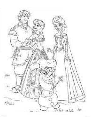 Elsa Ve Anna boyama sayfası,  coloring page, Elsa ve Anna, Olaf, 