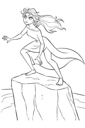 Elsa boyama sayfası, Elsa coloring page, Buz Üzerinde Elsa, 