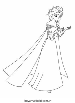 Elsa boyama sayfası – okul öncesi, evde etkinlik