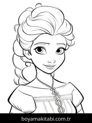 Elsa boyama sayfası – yaratıcılık, eğlenceli etkinlik