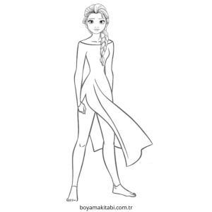 Elsa boyama sayfası – okul öncesi, evde etkinlik