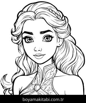 Elsa boyama sayfası, Elsa coloring page, şekilli, canlı, harika