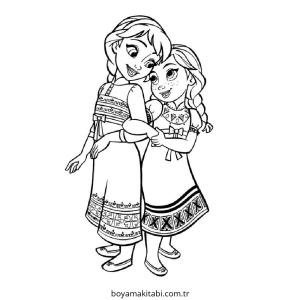 Elsa boyama sayfası – eğitici aktivite, yaratıcılık