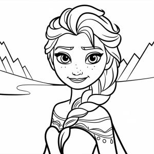 Elsa boyama sayfası, Elsa coloring page, Elsa’yı çok güzel ücretsiz çizin, 