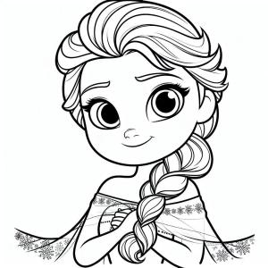 Elsa boyama sayfası, Elsa coloring page, Elsa’yı çizmek kolay, 