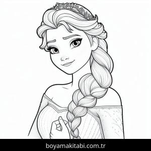 Elsa boyama sayfası – okul öncesi, evde etkinlik