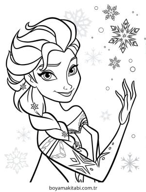 Elsa boyama sayfası – ücretsiz yazdır, boyama etkinliği