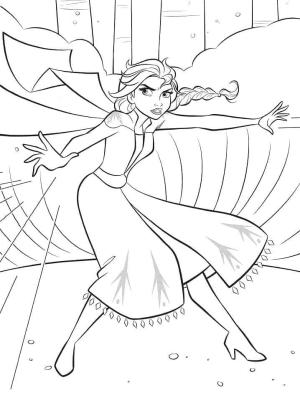 Elsa boyama sayfası, Elsa coloring page, Elsa Savaşıyor, 