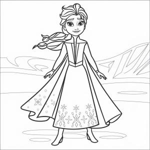 Elsa boyama sayfası, Elsa coloring page, Elsa’yı sevimli çiz, 