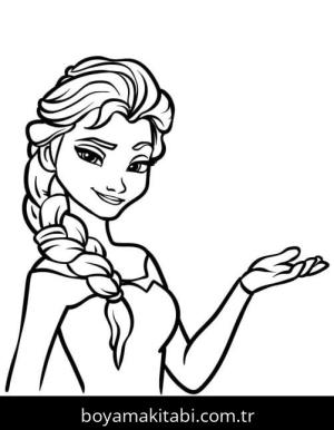Elsa boyama sayfası – çocuklar için, çizgi film temalı