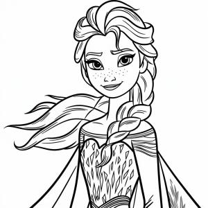 Elsa boyama sayfası, Elsa coloring page, Elsa’yı çizin Temel, 