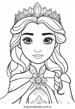 Elsa boyama sayfası – çocuklar için, çizgi film temalı