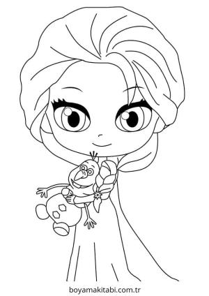 Elsa boyama sayfası – evde etkinlik, ücretsiz yazdır